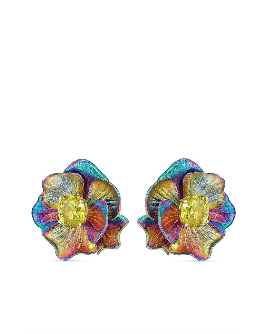Anabela Chan Blue 18Kt Vermeil Bloom Quartz Earrings