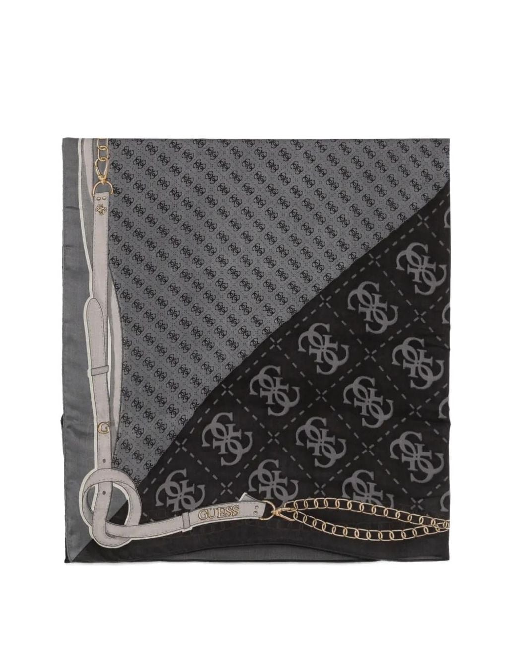 Sciarpa Con Stampa di Guess in Gray
