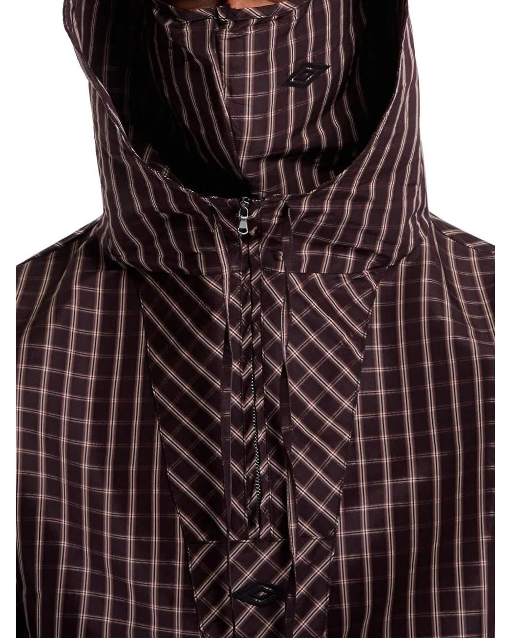 Umbro Red Check Masked Hoodie for men