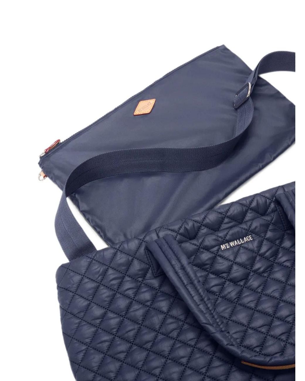MZ Wallace Blue Medium Metro Deluxe Quilted Tote Bag