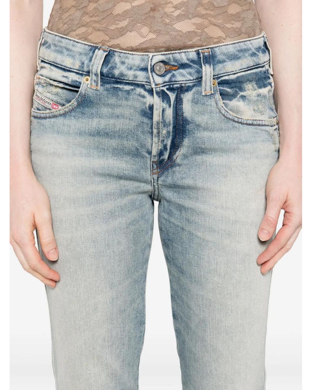 Vaqueros Con Efecto Lavado DIESEL de color Blue