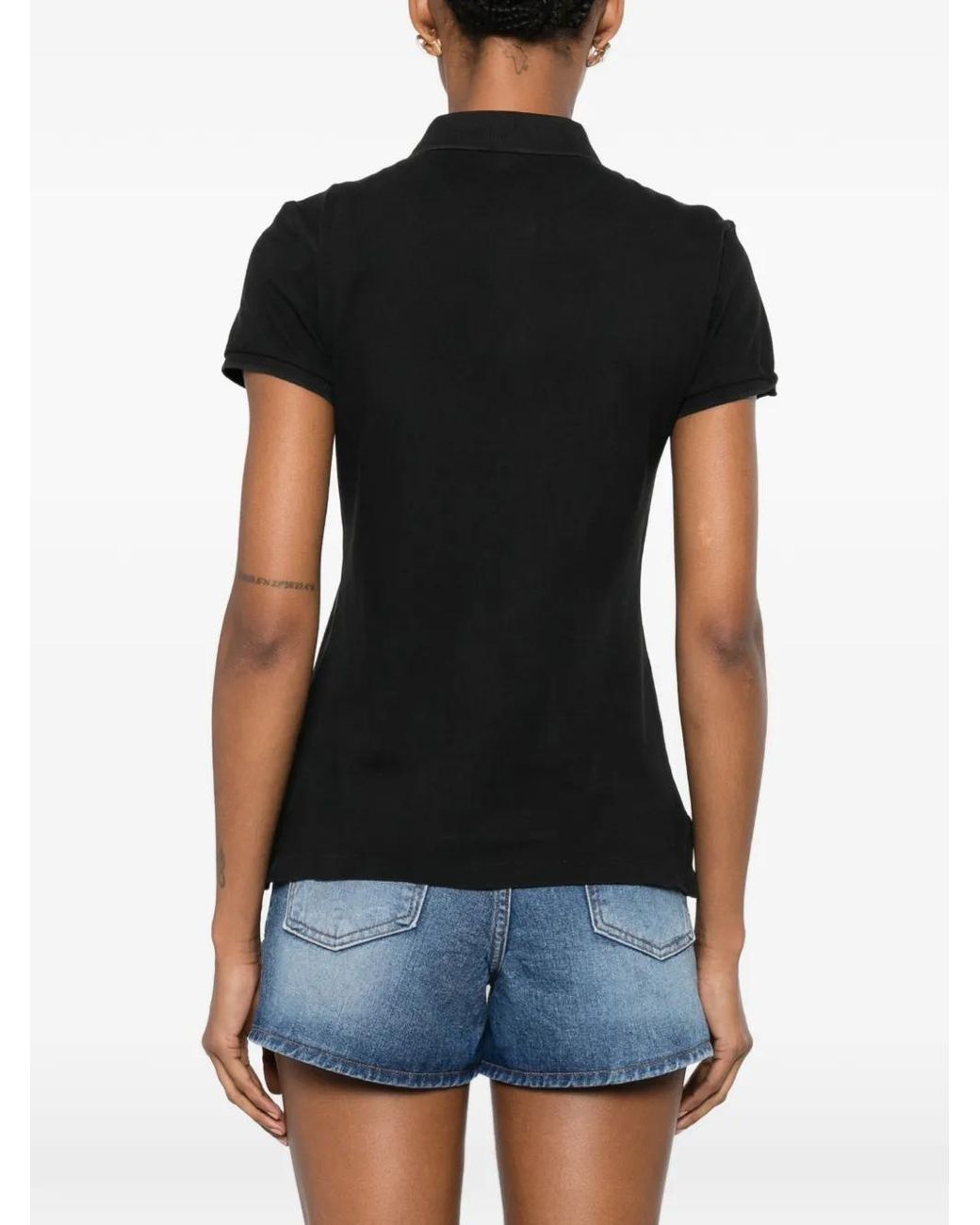 Polo Ralph Lauren Black Beaded Big Pony Polo Shirt