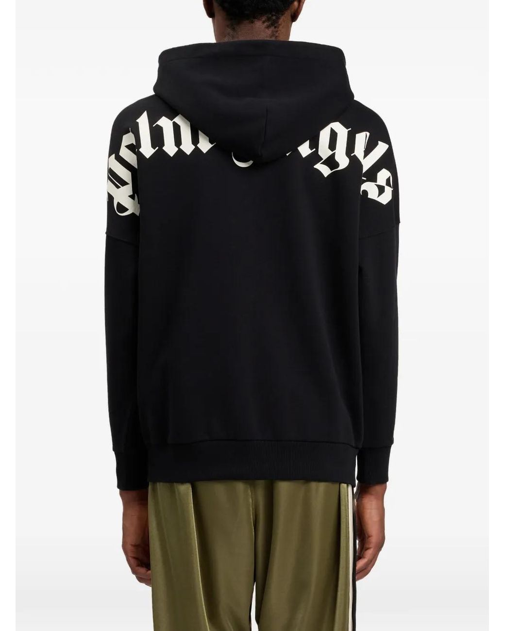 Palm Angels Black Classic Logo Over Hoodie for men