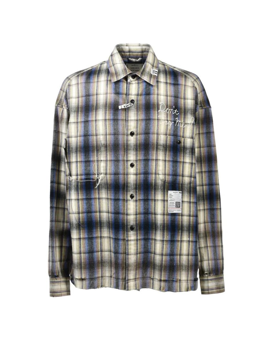 Maison Mihara Yasuhiro Gray Like Check Shirt for men