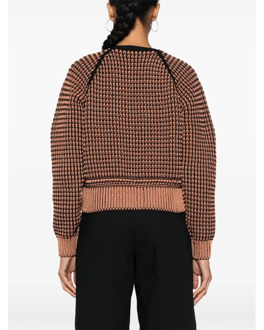 3.1 Phillip Lim Brown Bi-color Cropped Cardigan