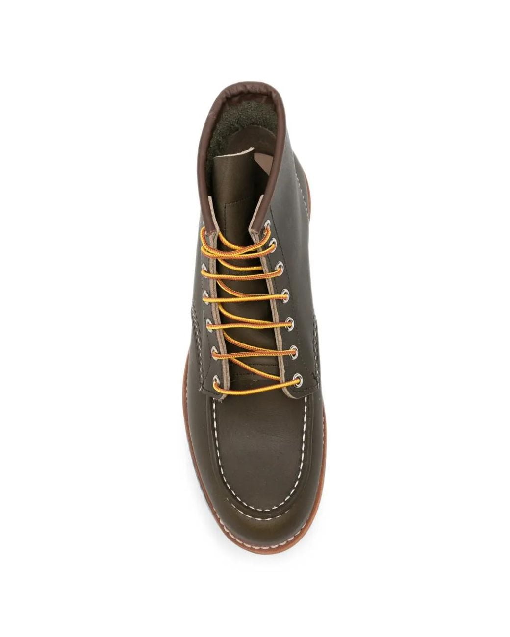 Red Wing Brown Moc Toe Leather Boots for men