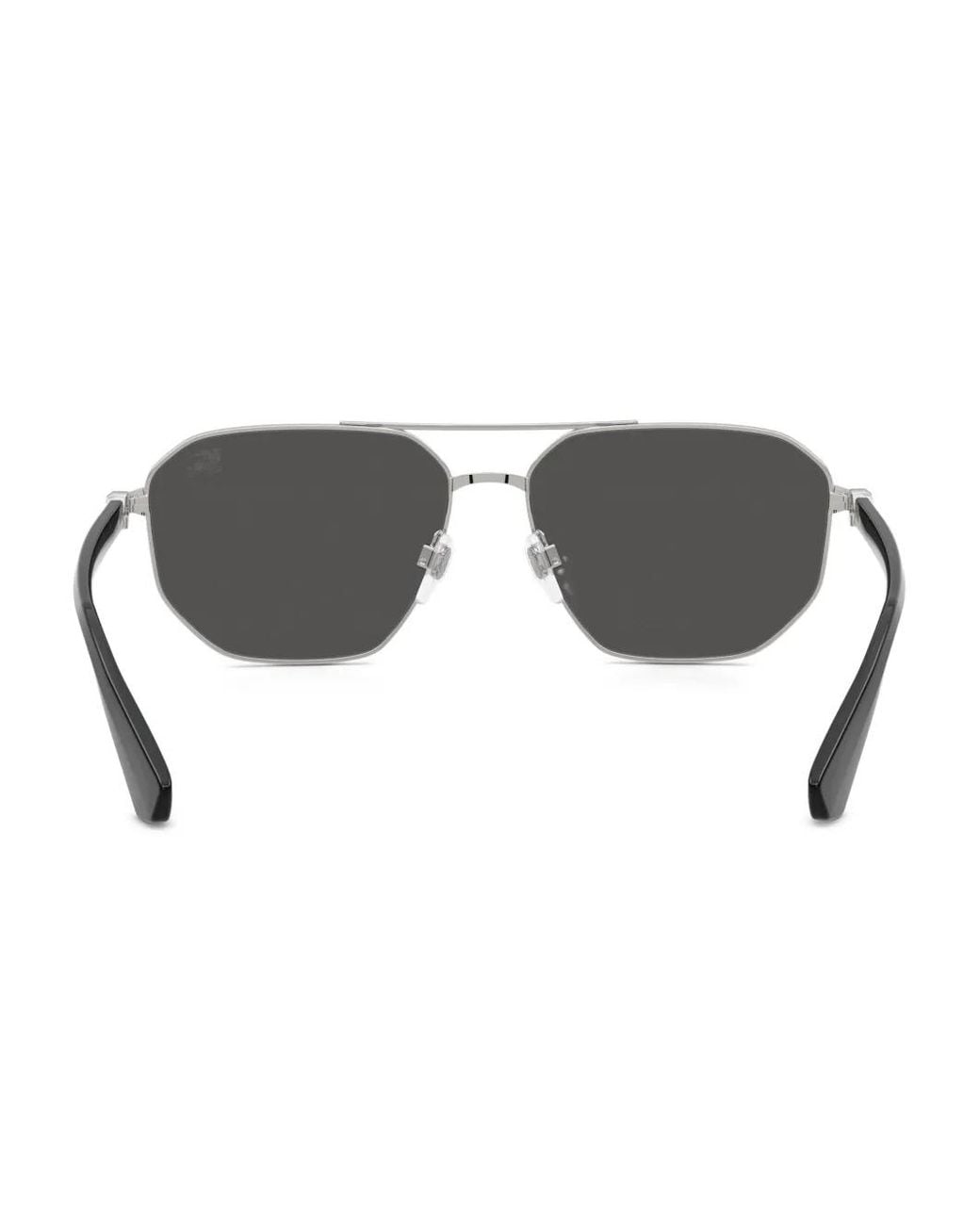 Burberry Gray Geometric-Frame Sunglasses for men