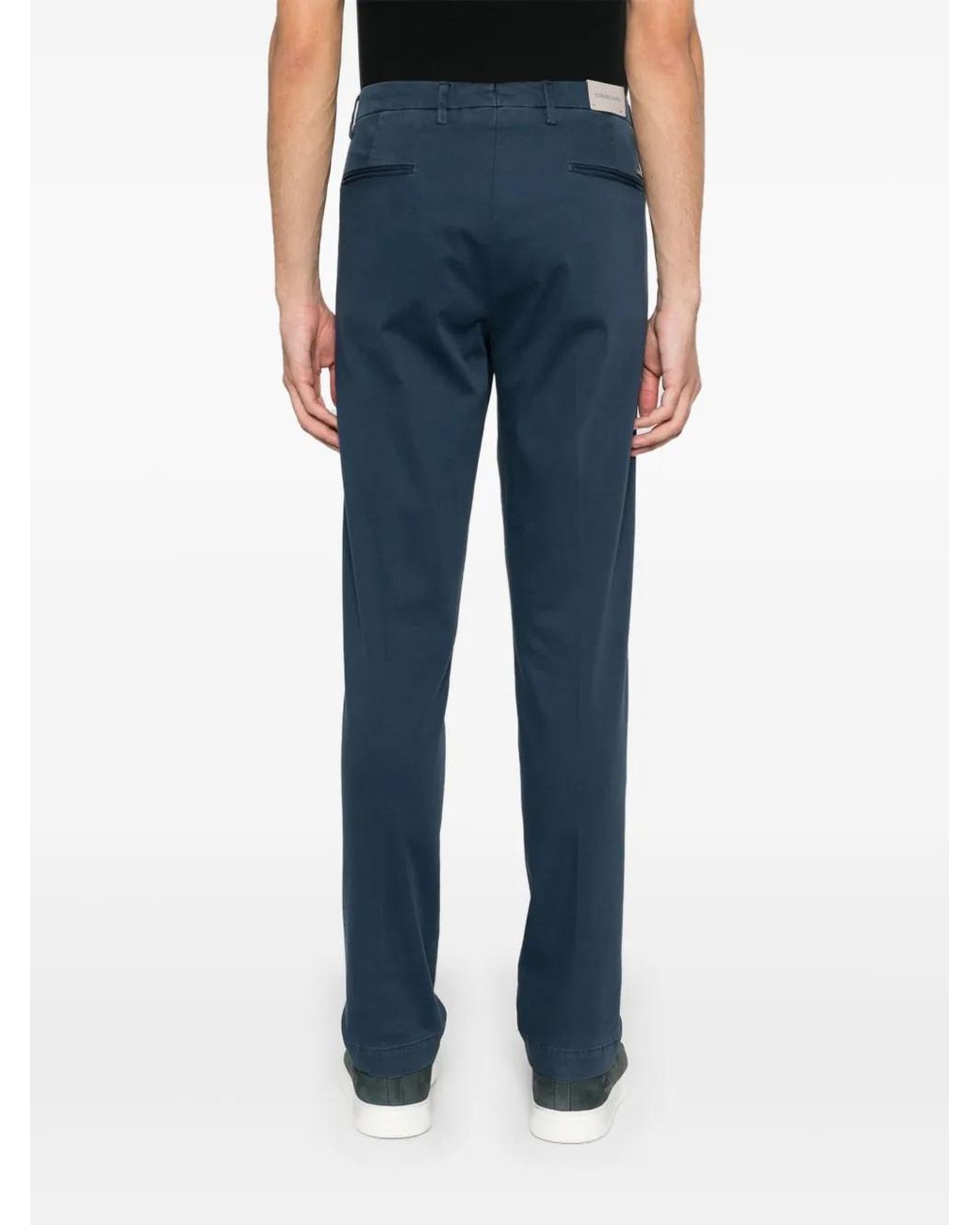 Corneliani Blue Canvas Chinos for men