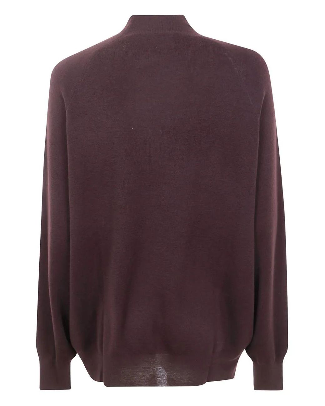 Aspesi Purple Raglan-Sleeve Wool Sweater