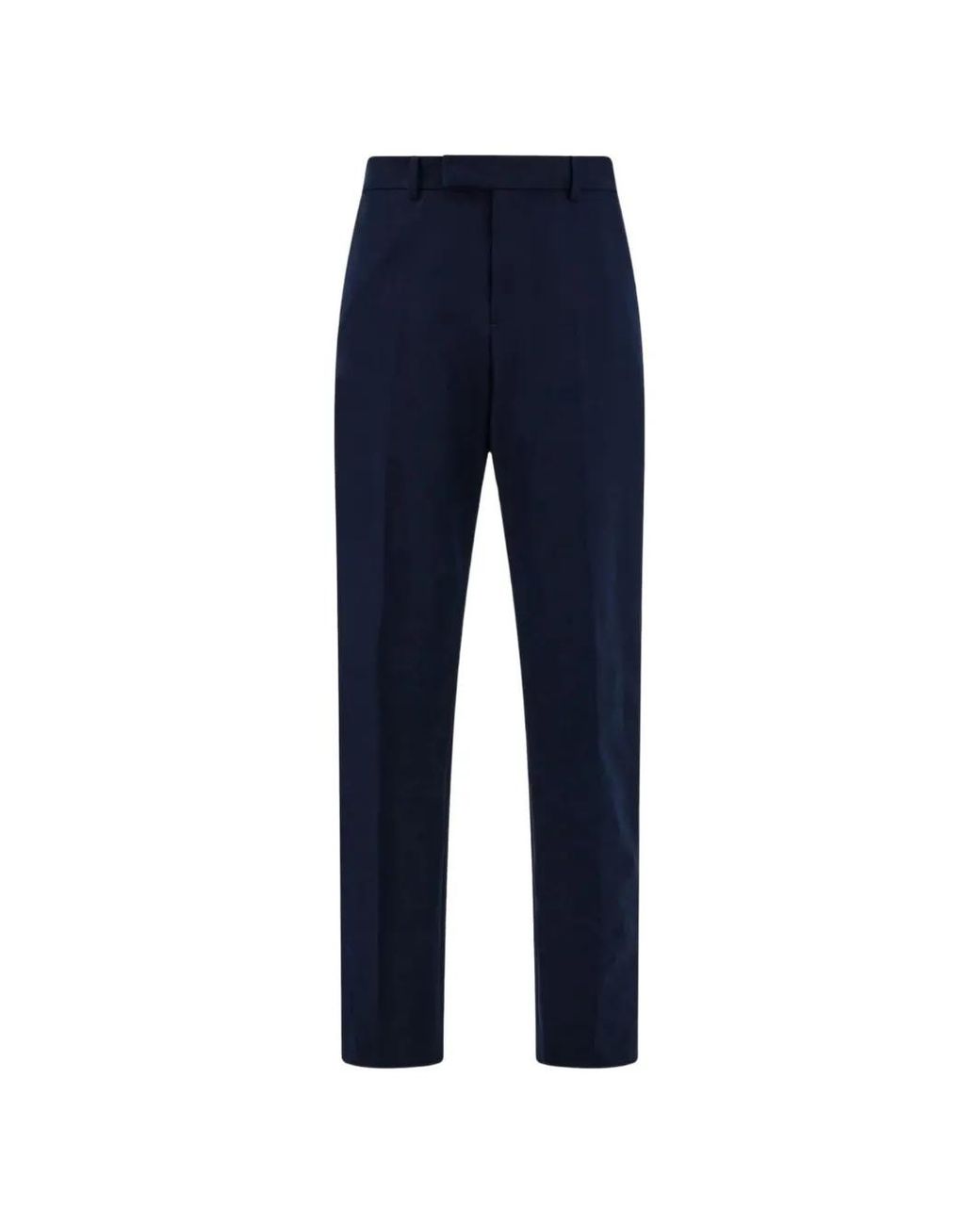 Ferragamo Blue Cotton Blend Chinos for men