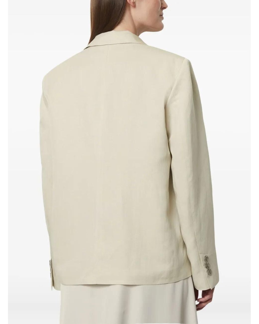 Marc O' Polo White Single-Breasted Blazer