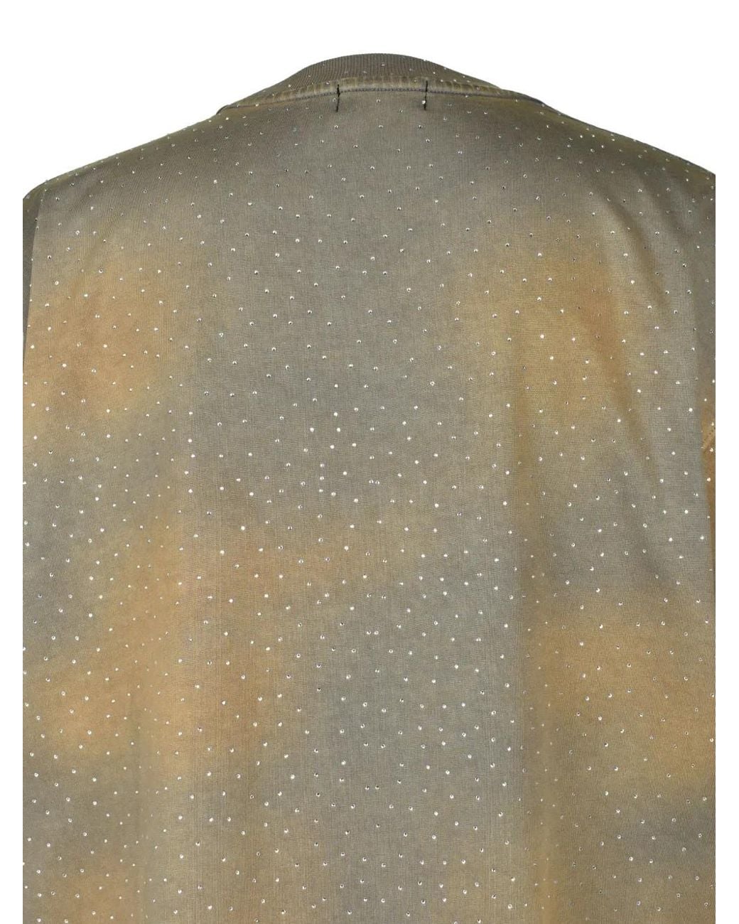 BREATH Gray Rhinestone-Embellished Appliqué T-Shirt for men