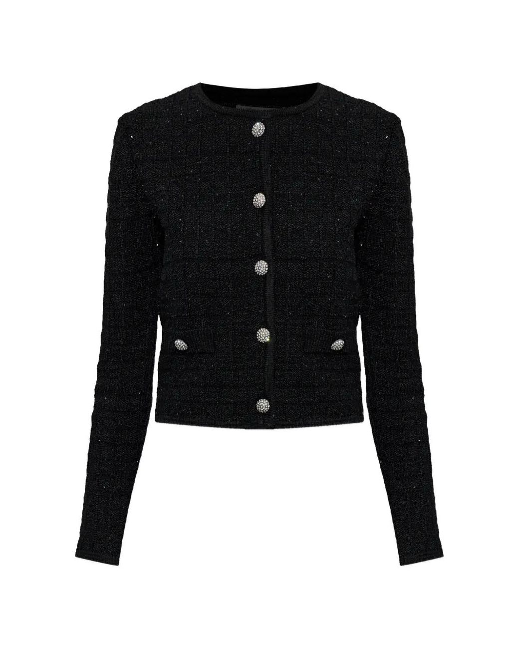 Alessandra Rich Black Buttoned Embellished Jacket