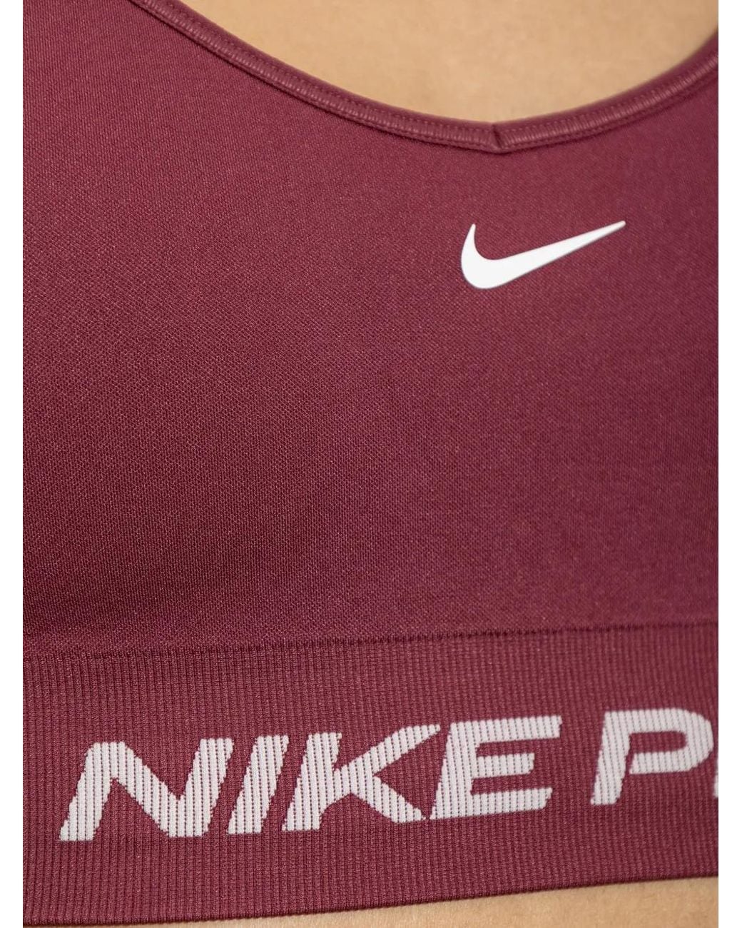 Nike Purple Pro Seamless Light-Support Padded Sports Bra