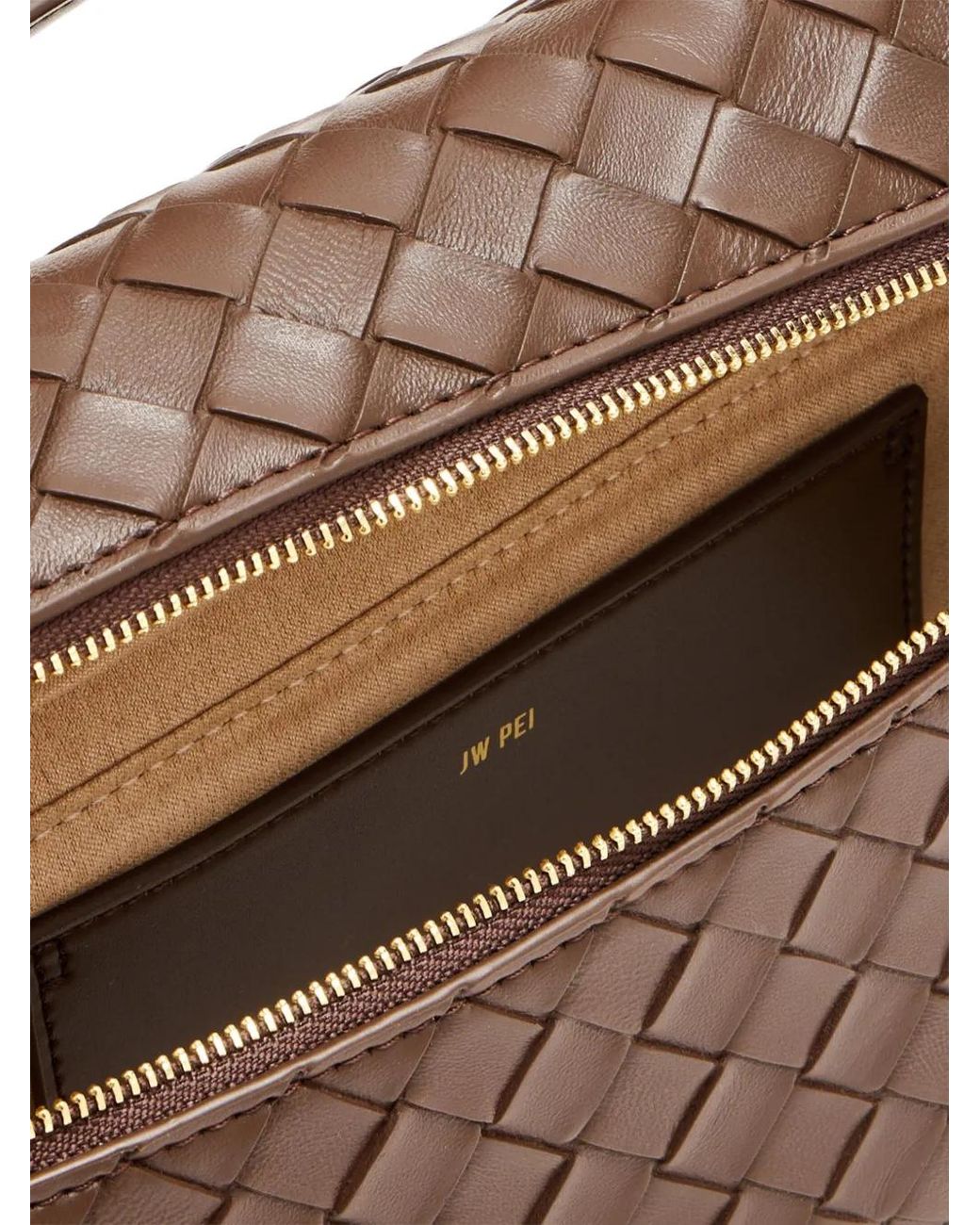 JW PEI Brown Woven-Detail Cross Body Bag