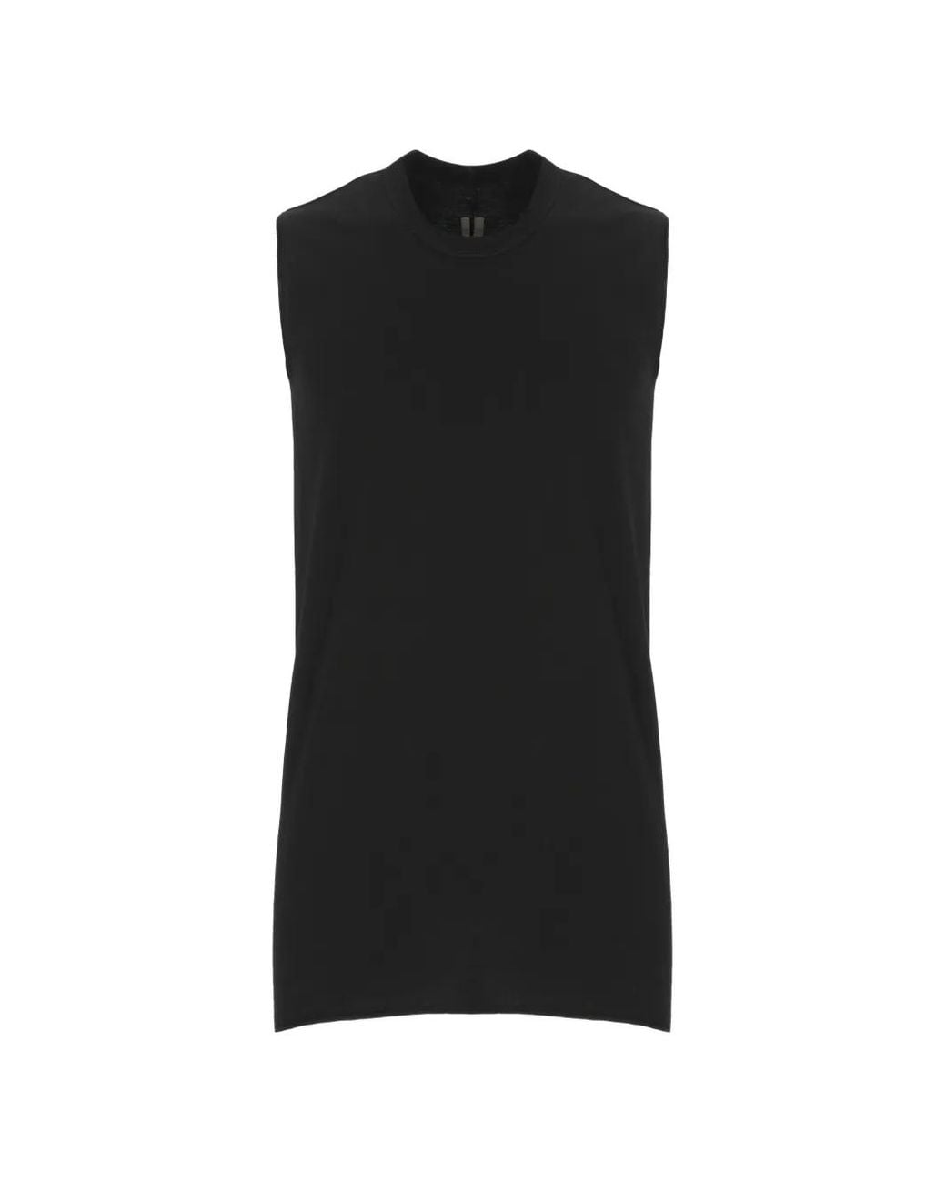 Rick Owens Black Basic Sl Sleeveless Crewneck Top for men