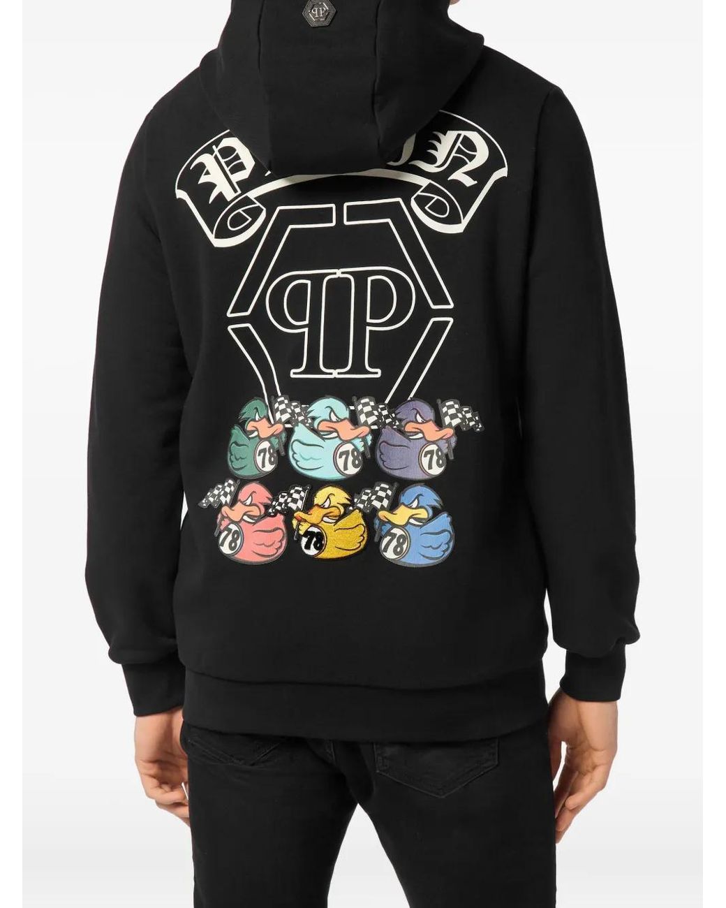 Sudadera Gothic Duck Con Capucha Philipp Plein de hombre de color Black