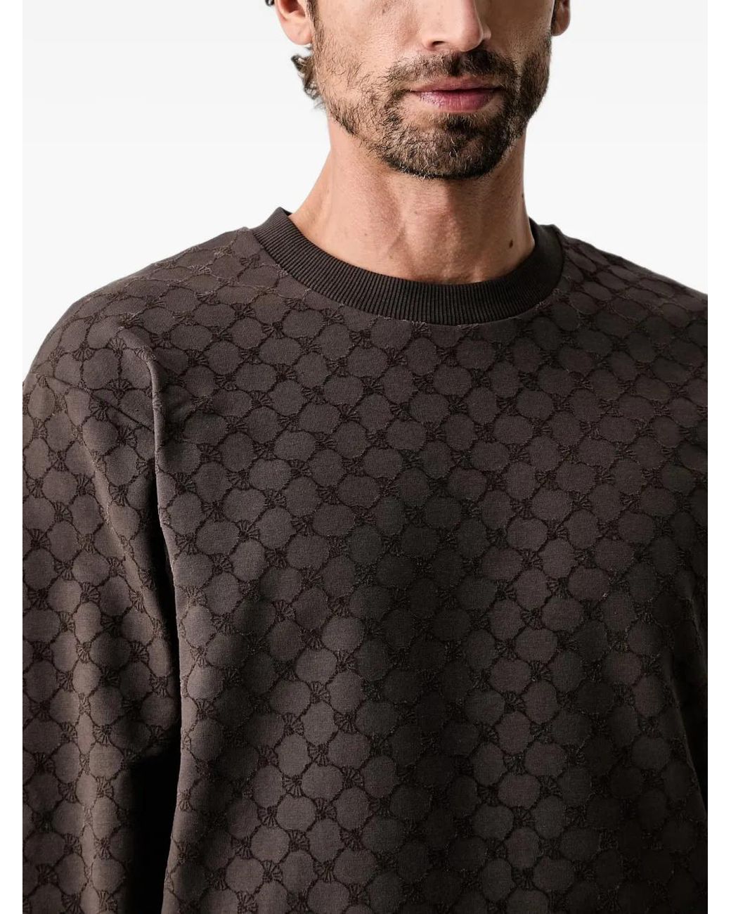Joop! Black Logo-Patterned Crew-Neck Sweatshirt for men