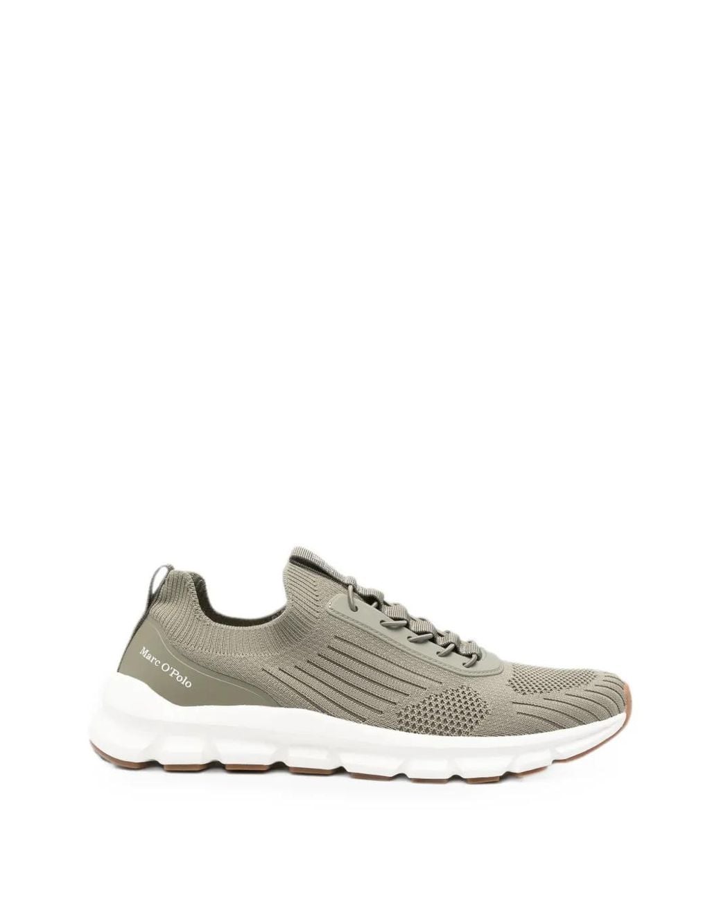 Marc O' Polo White Oliver Knit Lace-Up Sneakers for men
