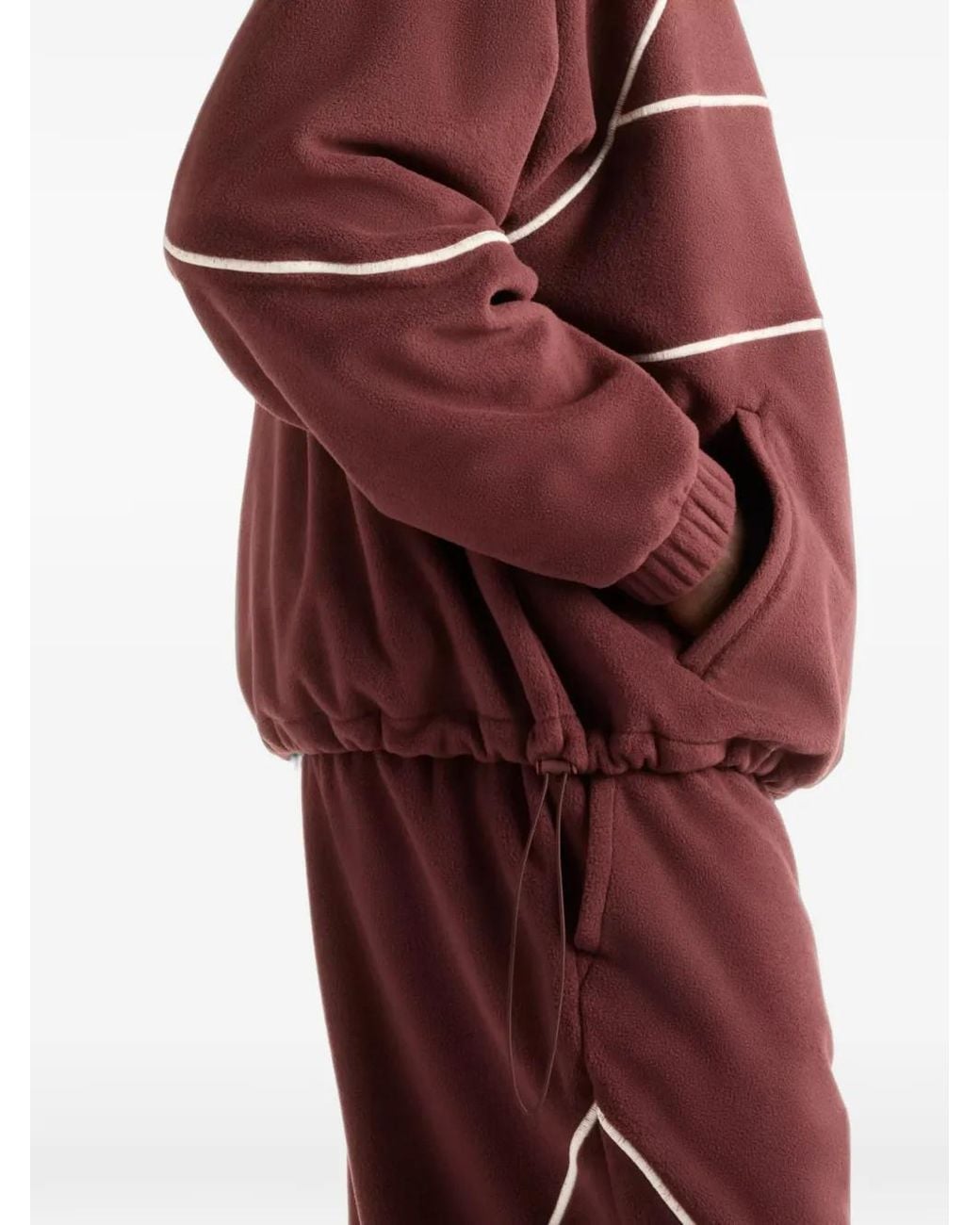 New Balance Red Trackside Polar Fleece Hoodie for men