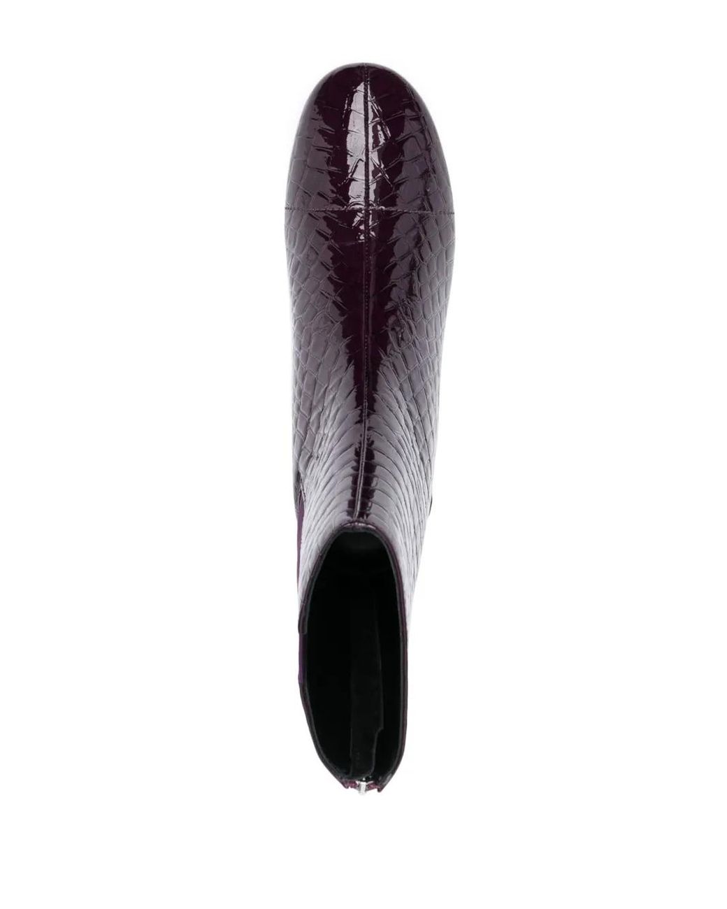Raf Simons Brown Solari Stiefeletten Mit Kroko-Optik