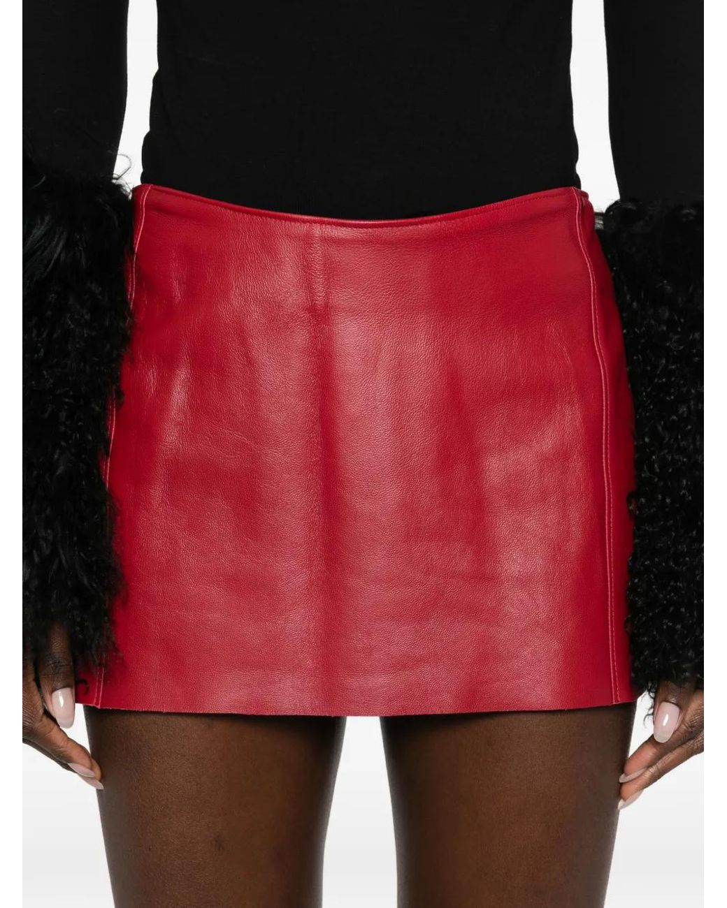 COWBOYS OF HABIT Red Christina Mini Skirt