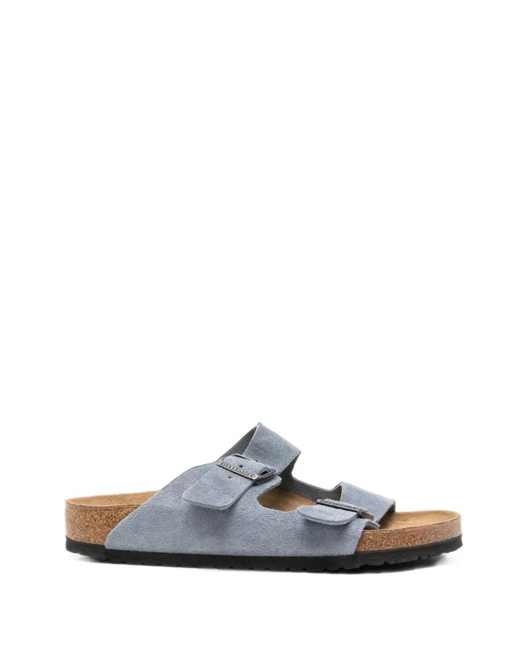 Birkenstock White Arizona Stone, Suede Leather