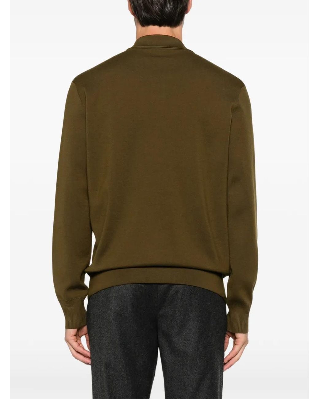 Loro Piana Green Long-Sleeve Sweater for men