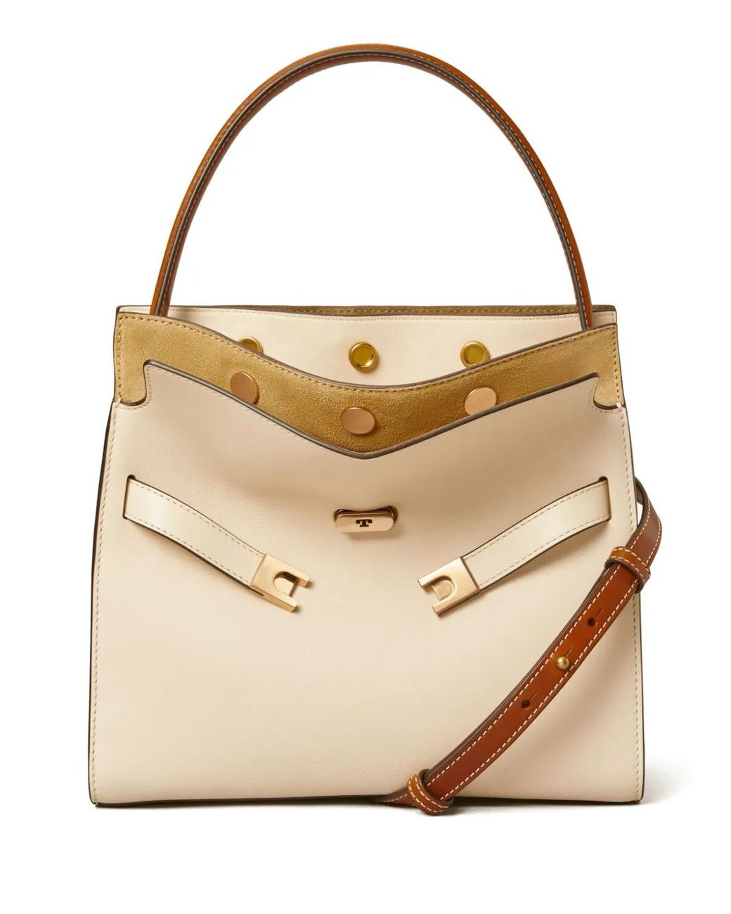 Tory Burch Natural Small Lee Radziwill Tote Bag
