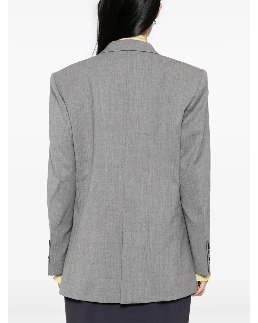 ALAINPAUL Gray Single-Breasted Blazer