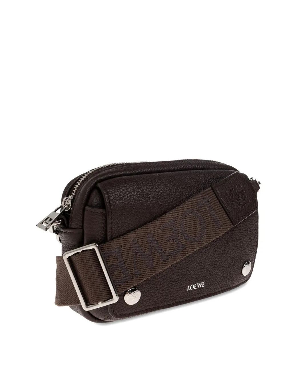 Loewe Black Small Pebble Messenger Bag for men