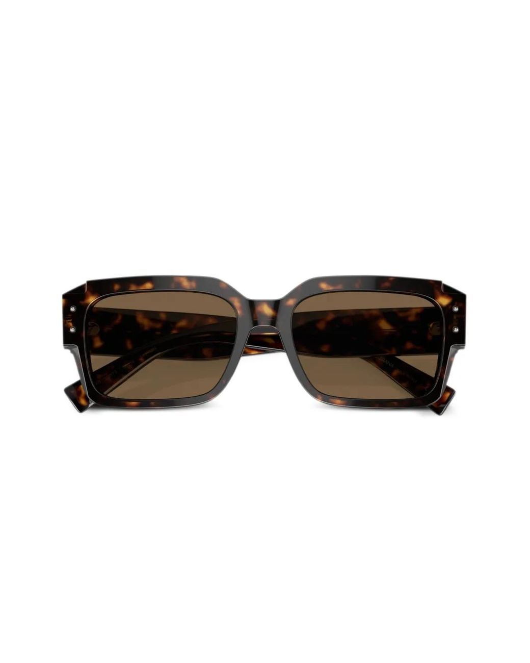 Dolce & Gabbana Brown Sharped Rectangle-Frame Sunglasses for men