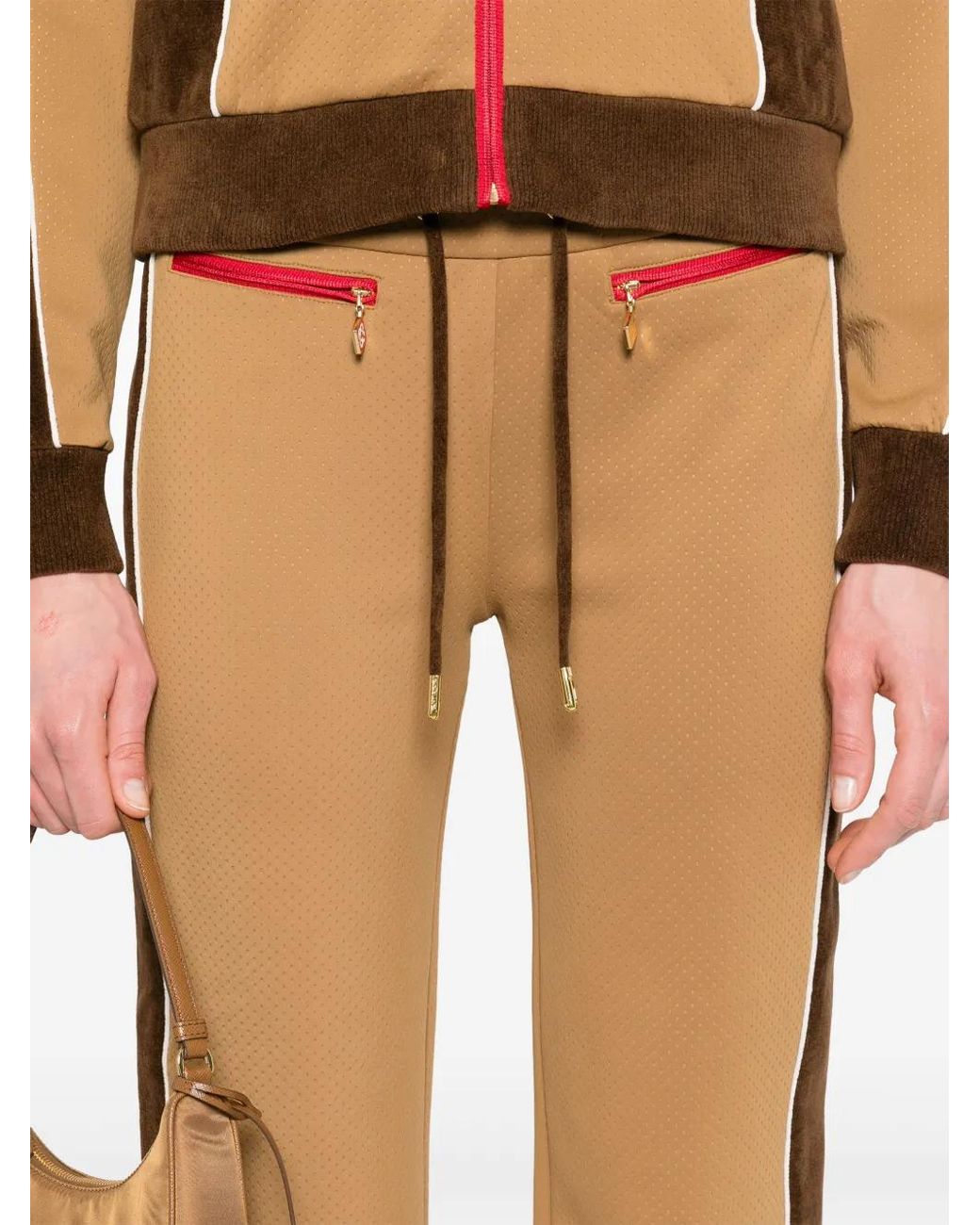 Casablanca Natural Chenille Panelled Track Pants