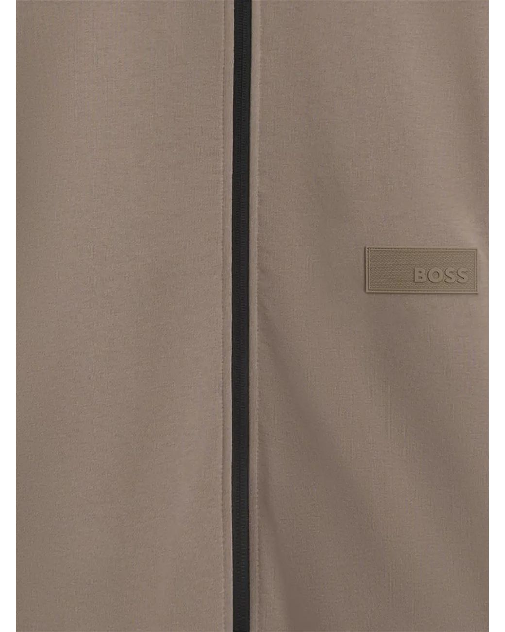 Boss Brown Sweat Zippé À Patch Logo for men