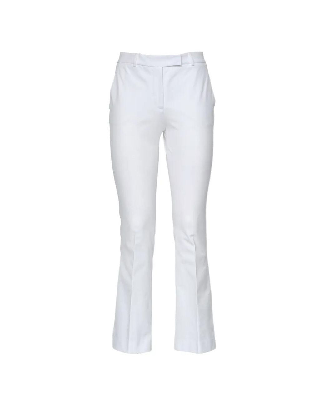 Ql2 Geplooide Flared Broek in het White