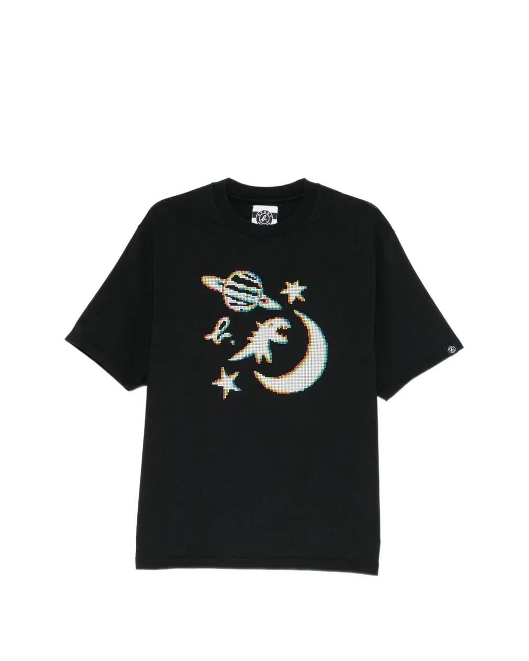 SPORT b. by agnès b. Black Pixel Galaxy Graphic-Print T-Shirt for men
