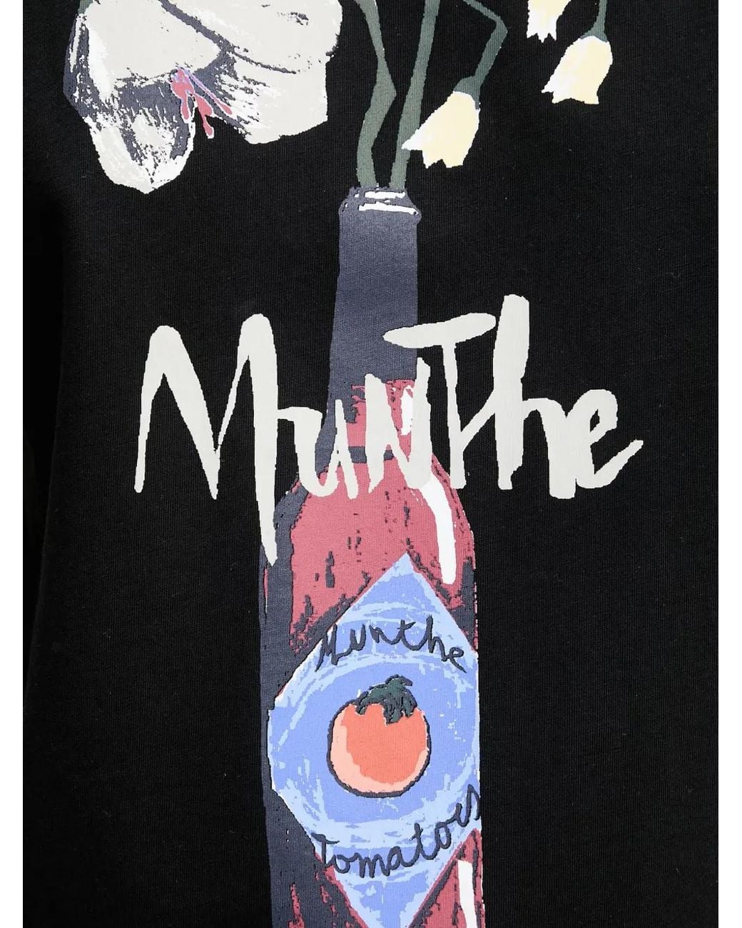 Munthe Black Bilcis Graphic-Print T-Shirt