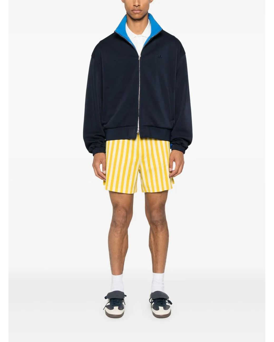 Adidas Blue Trefoil-Logo Track Jacket