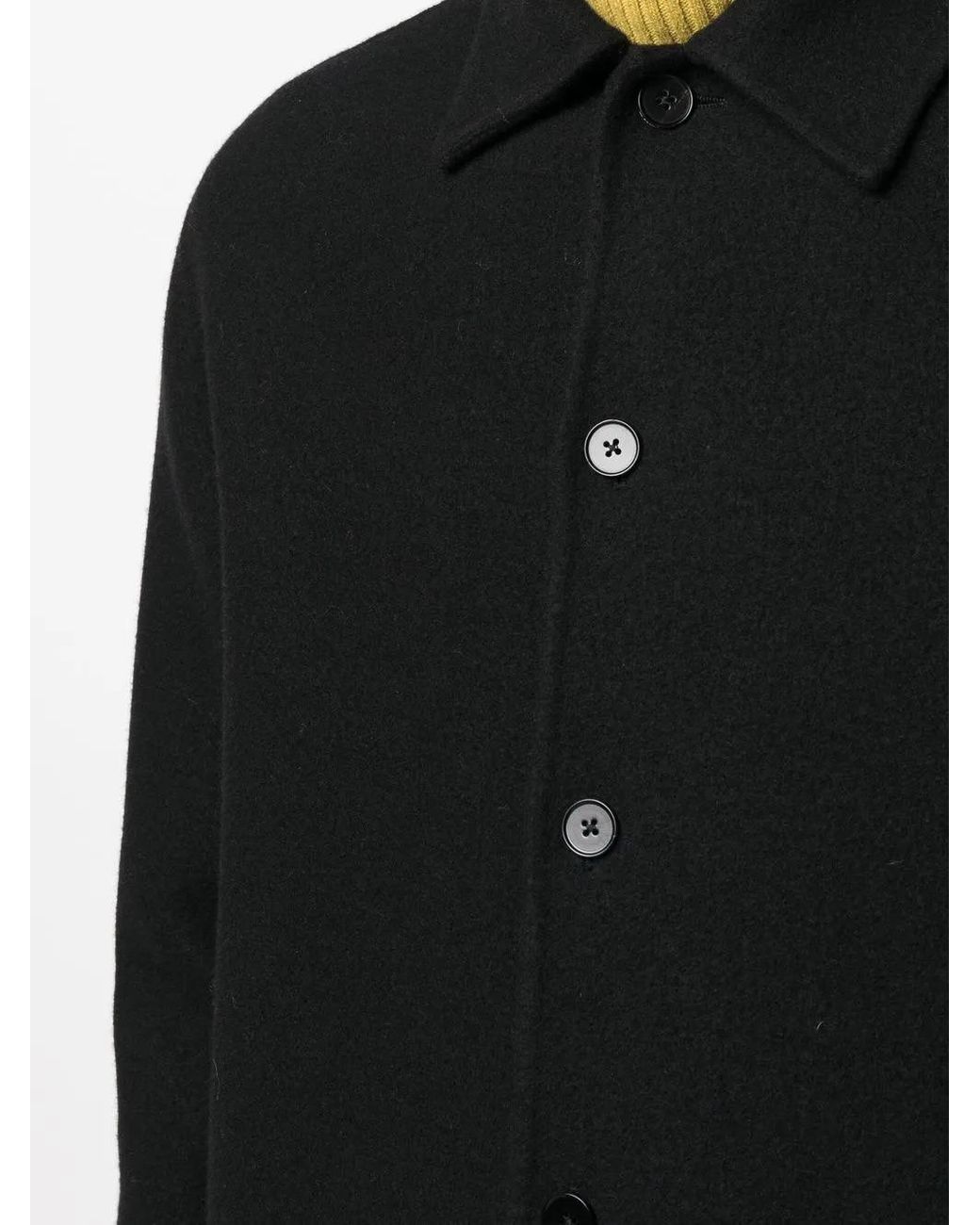 Jil Sander Wollen Shirtjack in het Black voor heren