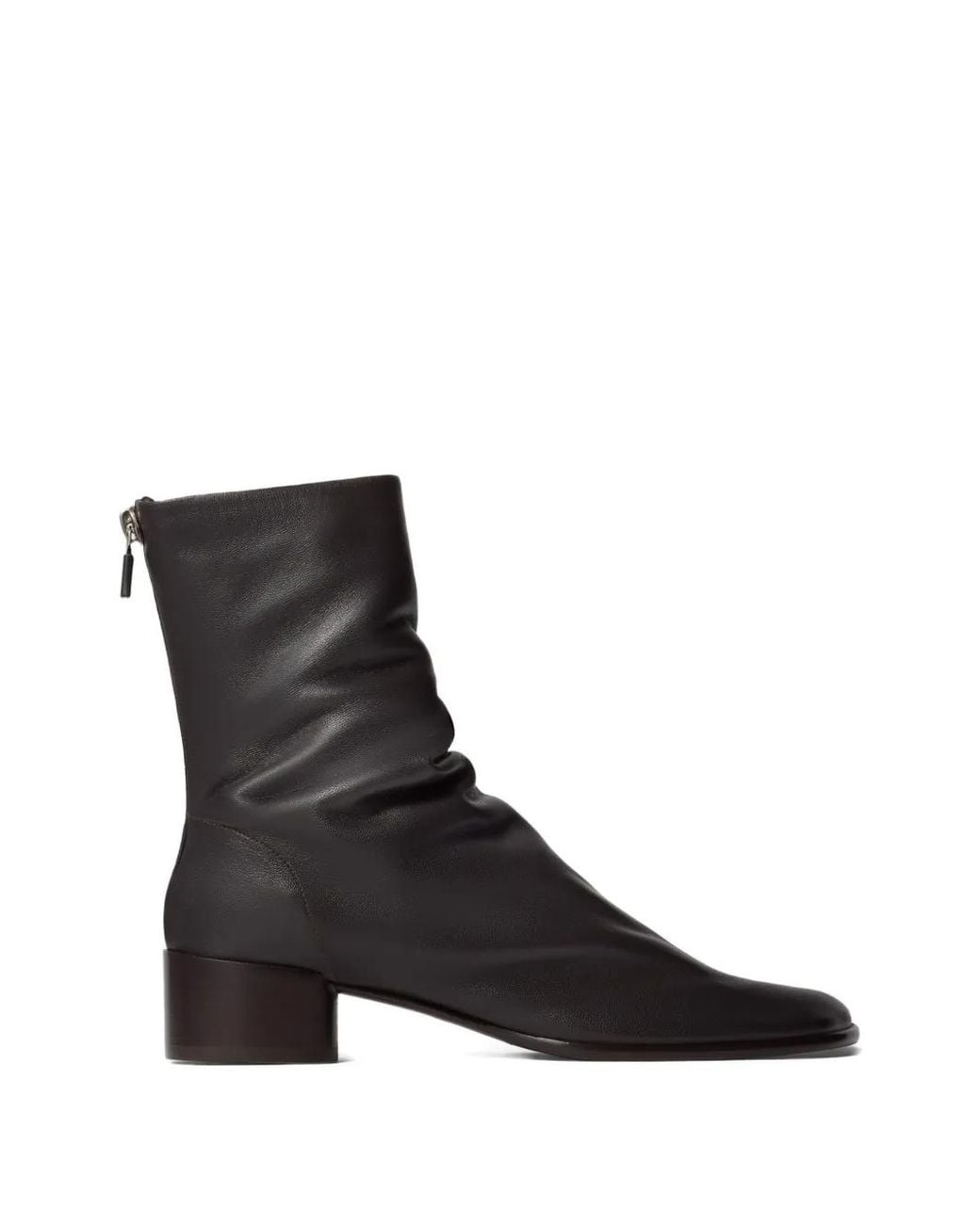 Lemaire Black Glove Zip Ankle Boots