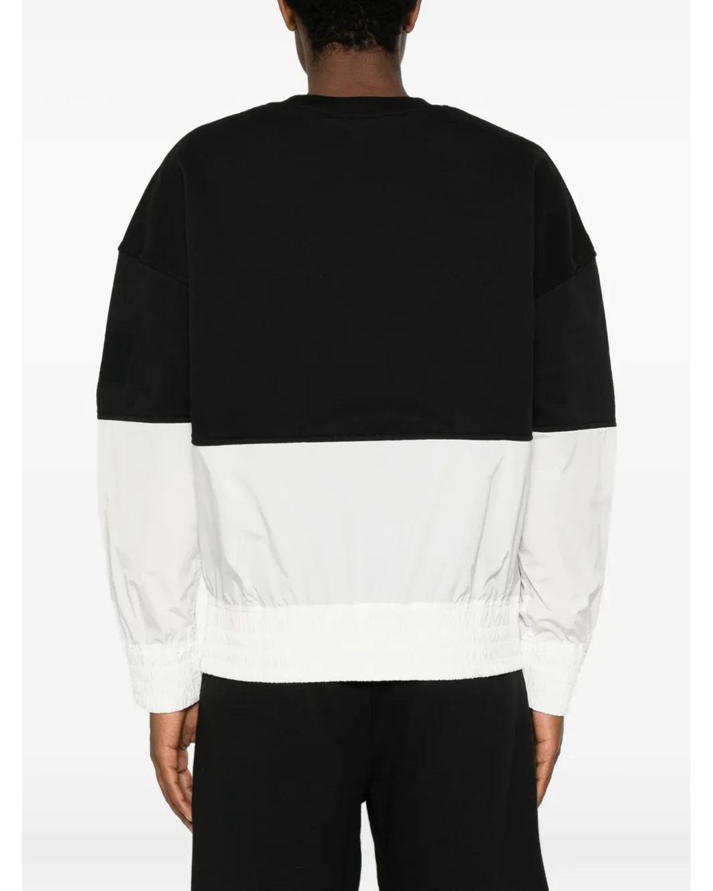 Neil Barrett Black Colour-Block Panelled Sweater for men