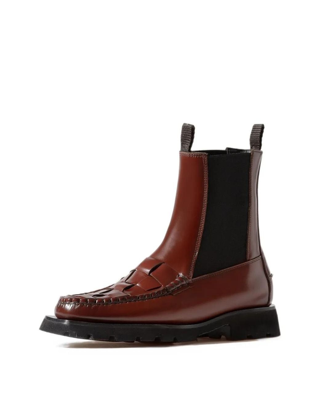 Hereu Brown Alda Woven Sport Chelsea Boots