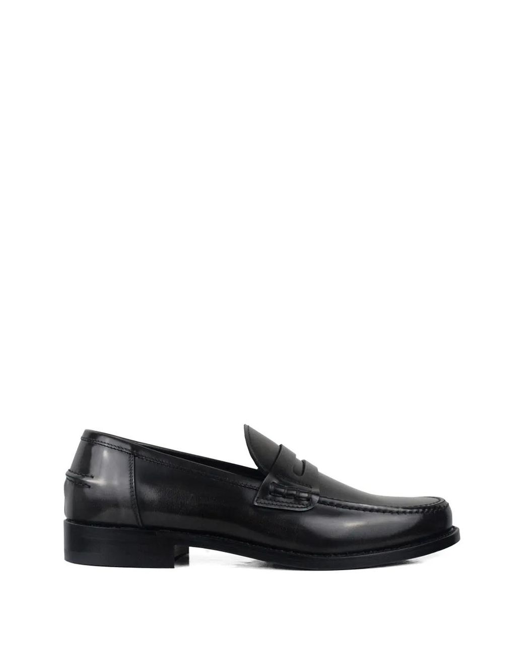 Alberto Fasciani Black Shiny Leather Loafers for men