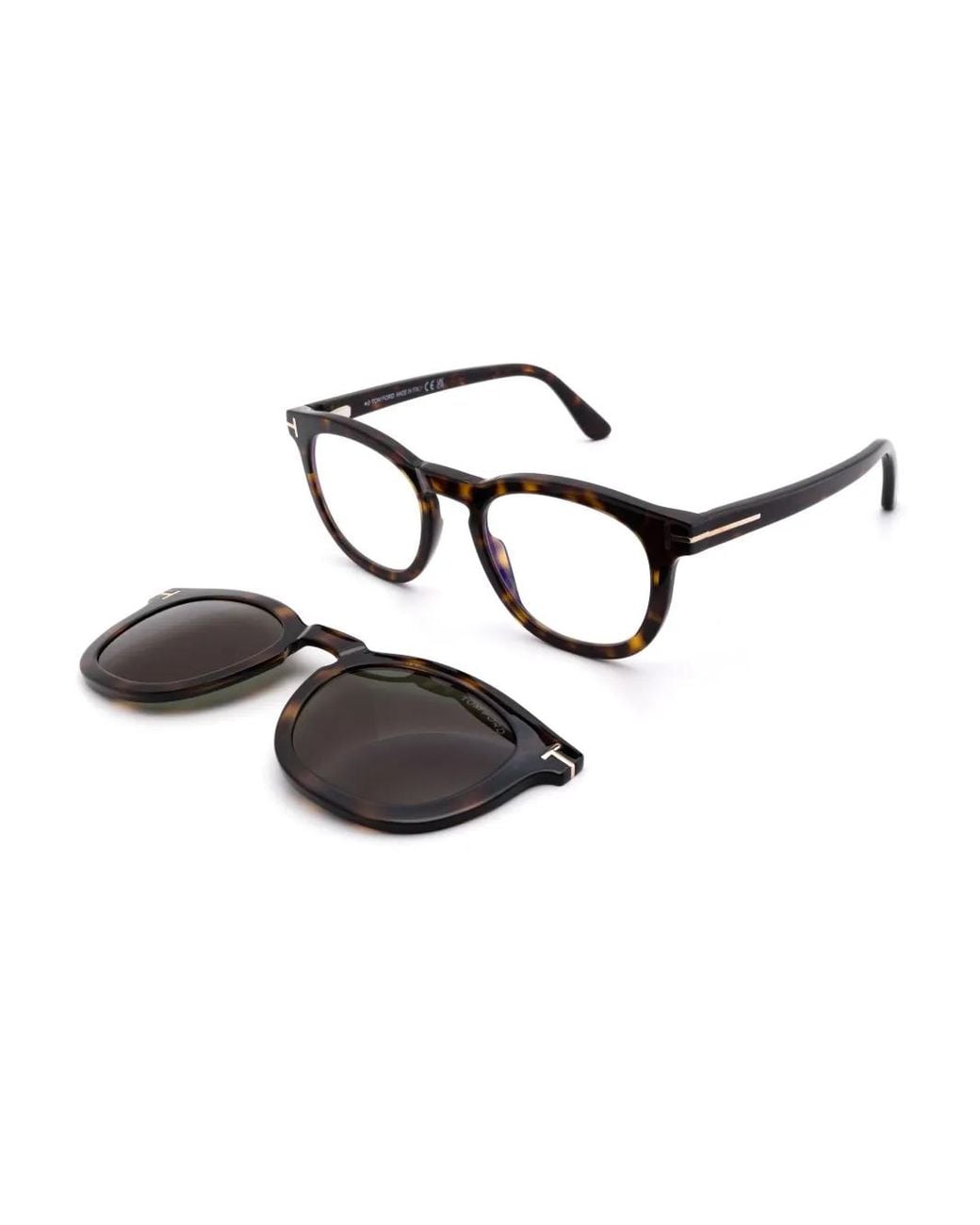 Tom Ford Brown Block Round Opticals