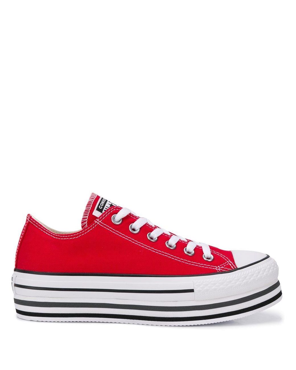 Converse Platform All-star Sneakers in Red | Lyst