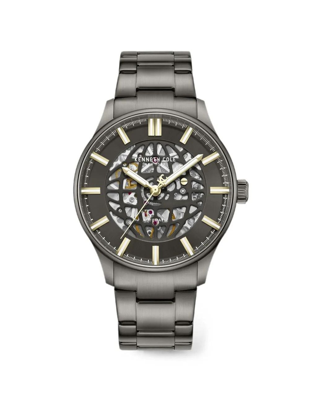 Kenneth Cole Gray Skeleton-Dial.5Mm Watch for men