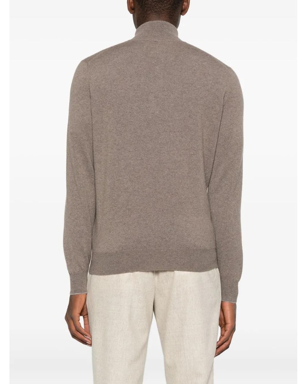 Brunello Cucinelli Brown Cashmere Sweater for men
