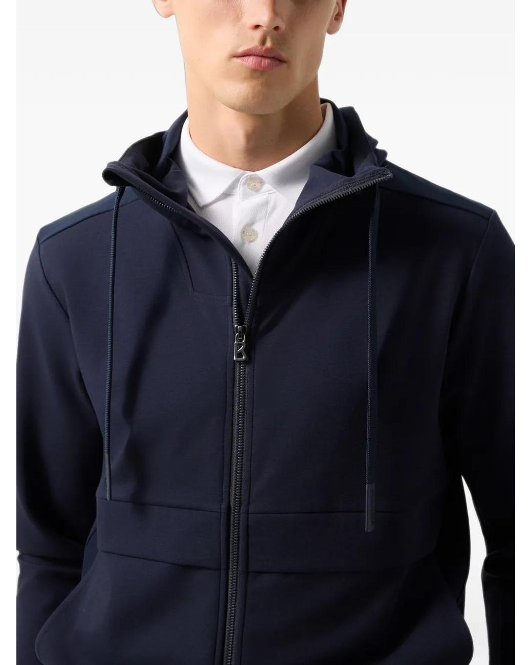 Bogner Blue Ernesto Panelled Hooded Jacket for men