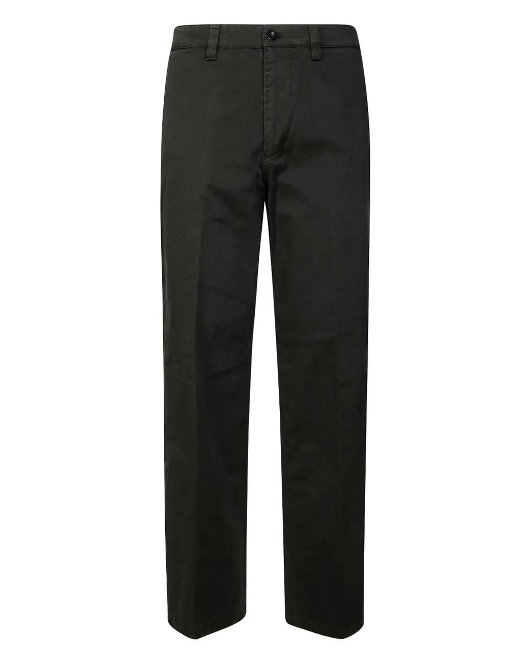 Department 5 Black Pressed-Crease Chino Trousers for men