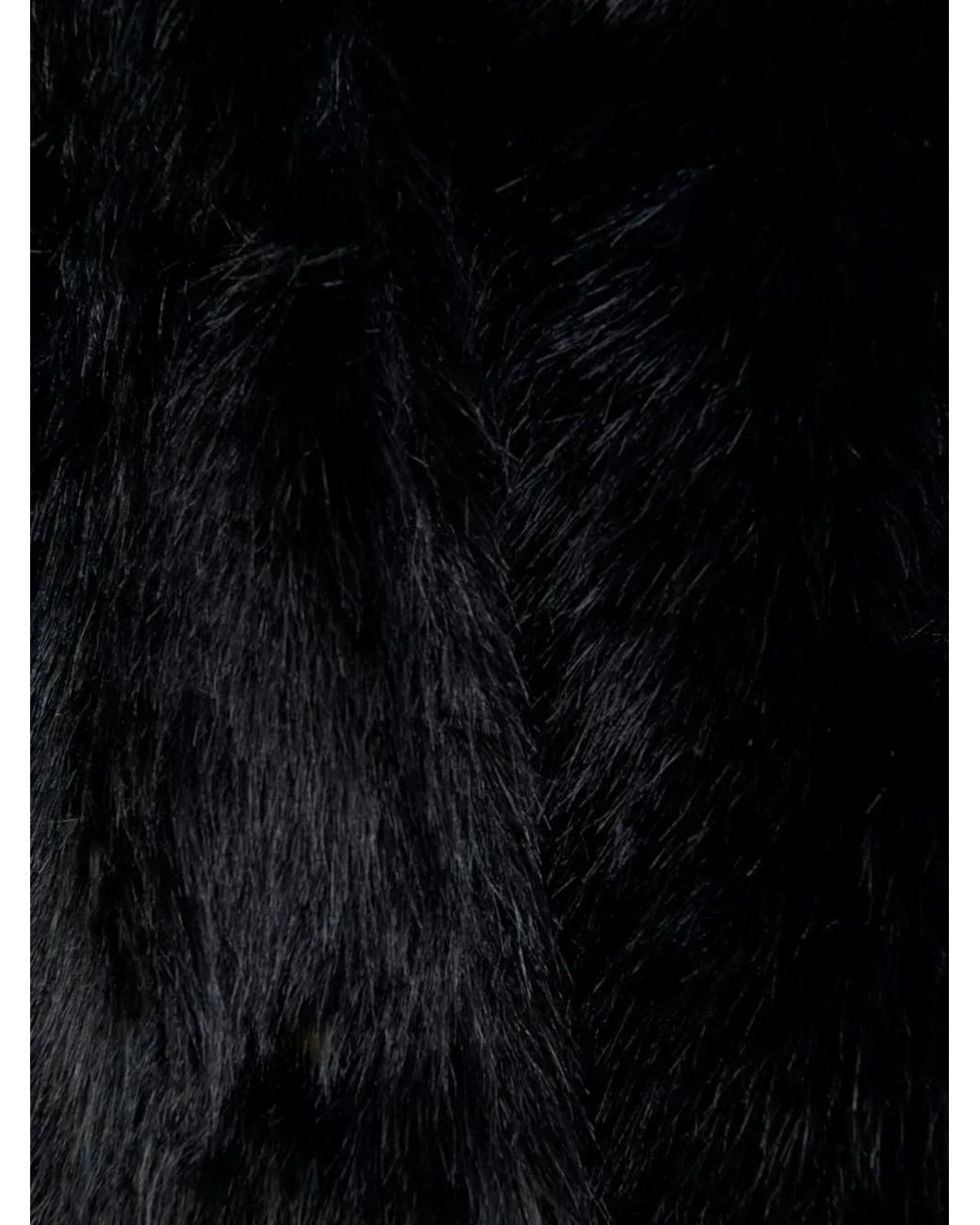 Essentiel Antwerp Black Faux-Fur Button Jacket